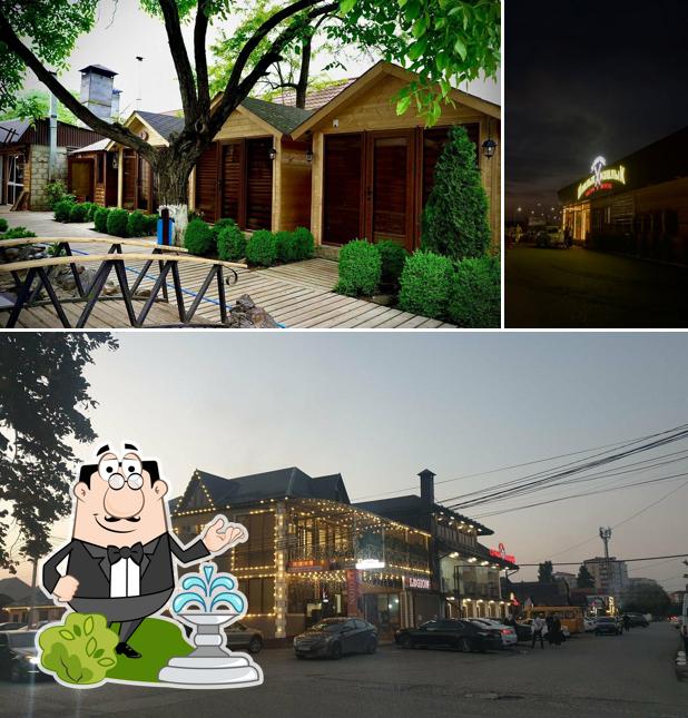 Наслаждайтесь свежим воздухом и пейзажем, открывающемся из "Шашлык машлык"