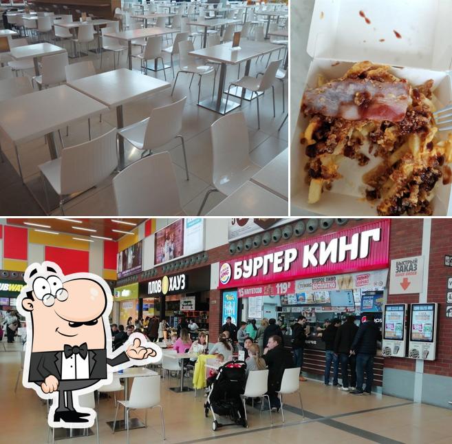 Внутреннее оформление и мясные блюда в Бургер Кинг