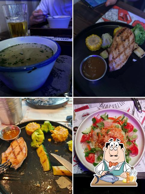 Лосось гриль в "FRANK Пяте Углове"