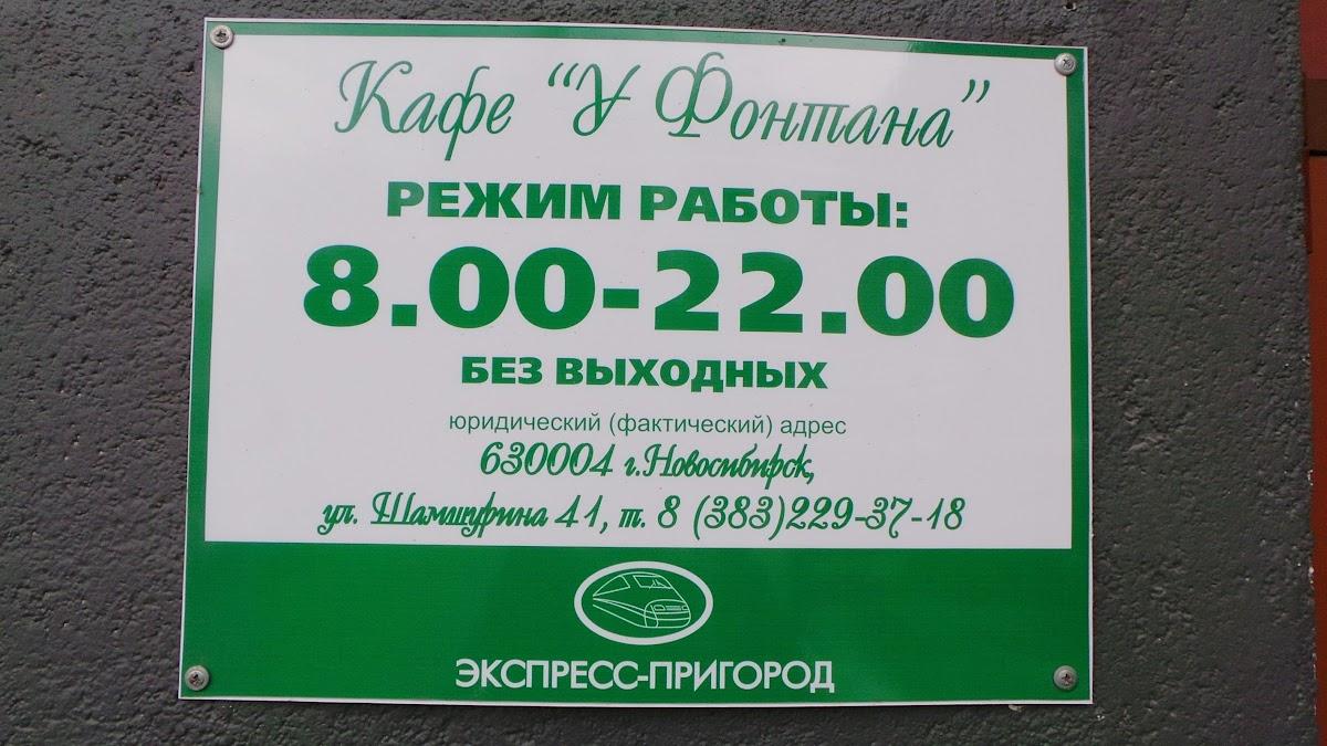 У фонтана