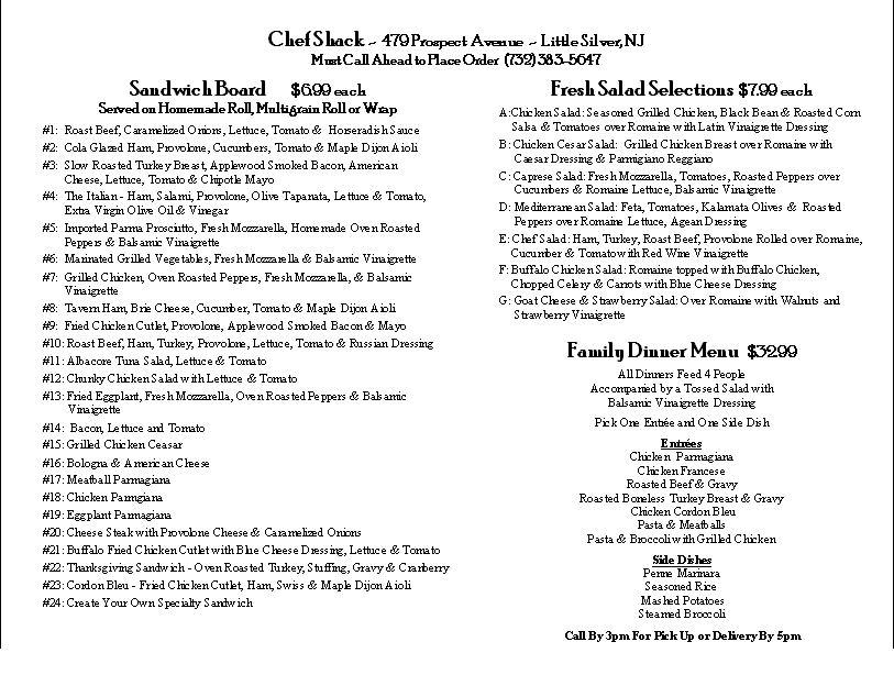 Chef Shack - Little Silver, NJ Little Silver NJ