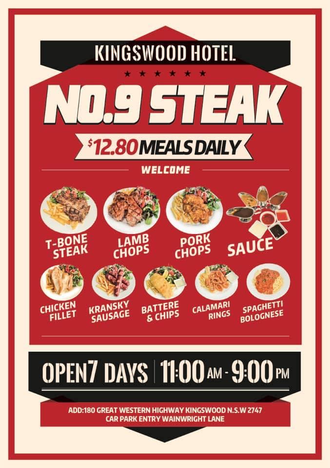 NO.9 Steak - Kingswood Hotel Penrith NSW