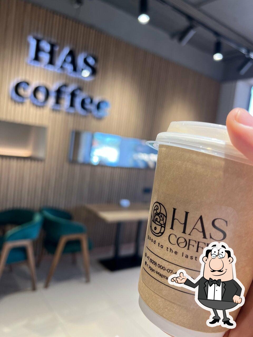 Has coffee