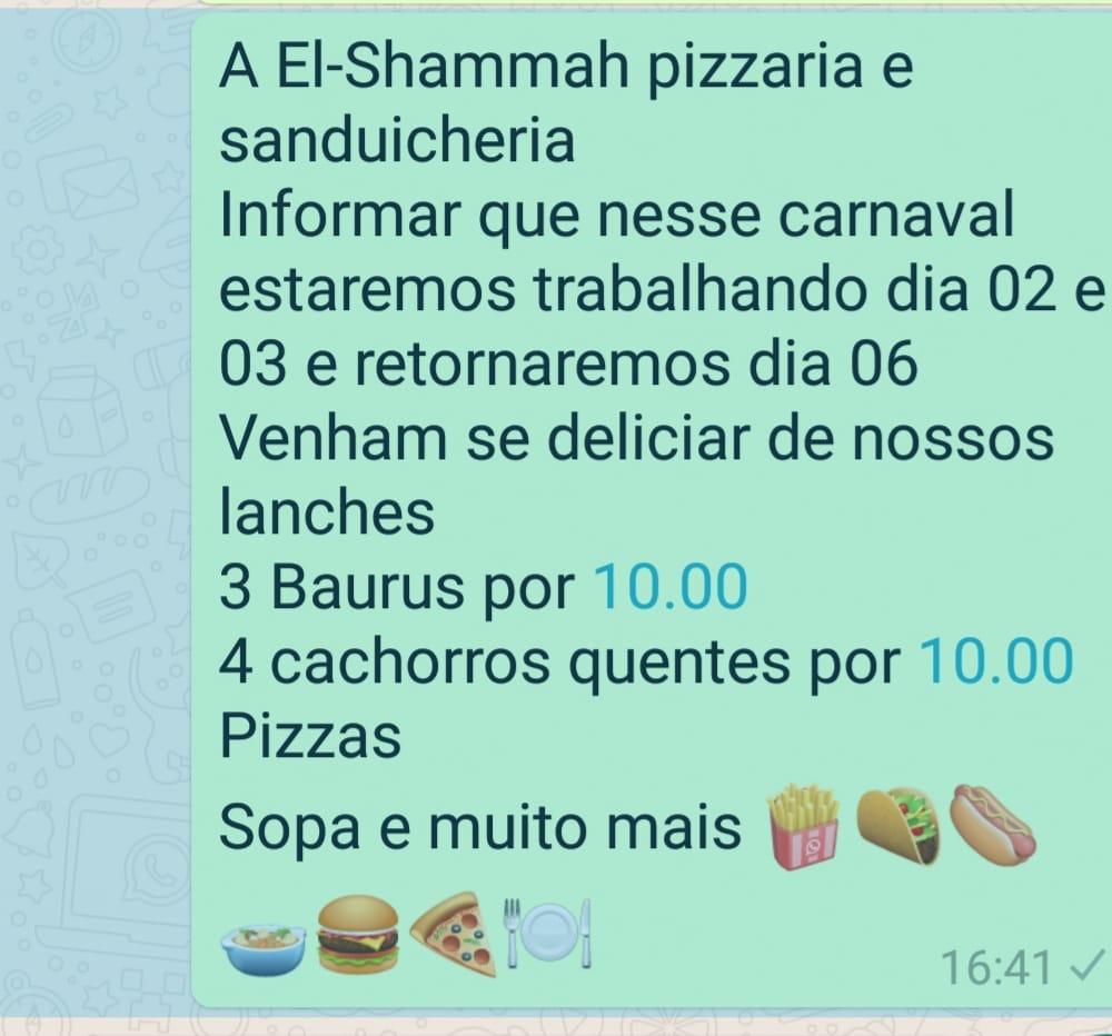 El-Shammah Pizzaria e Sanduicheria