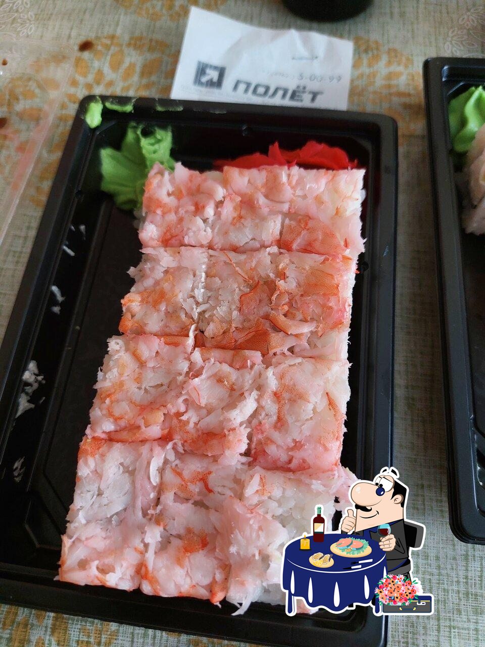 В "Полёт" вы можете  отведать разные  блюда с морепродуктами.