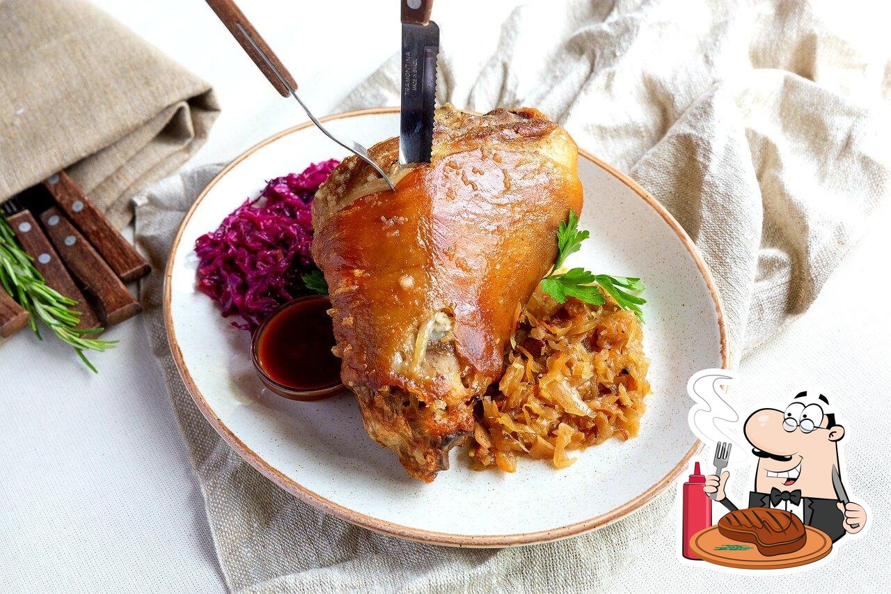 "Pitnica" предоставляет мясные блюда.