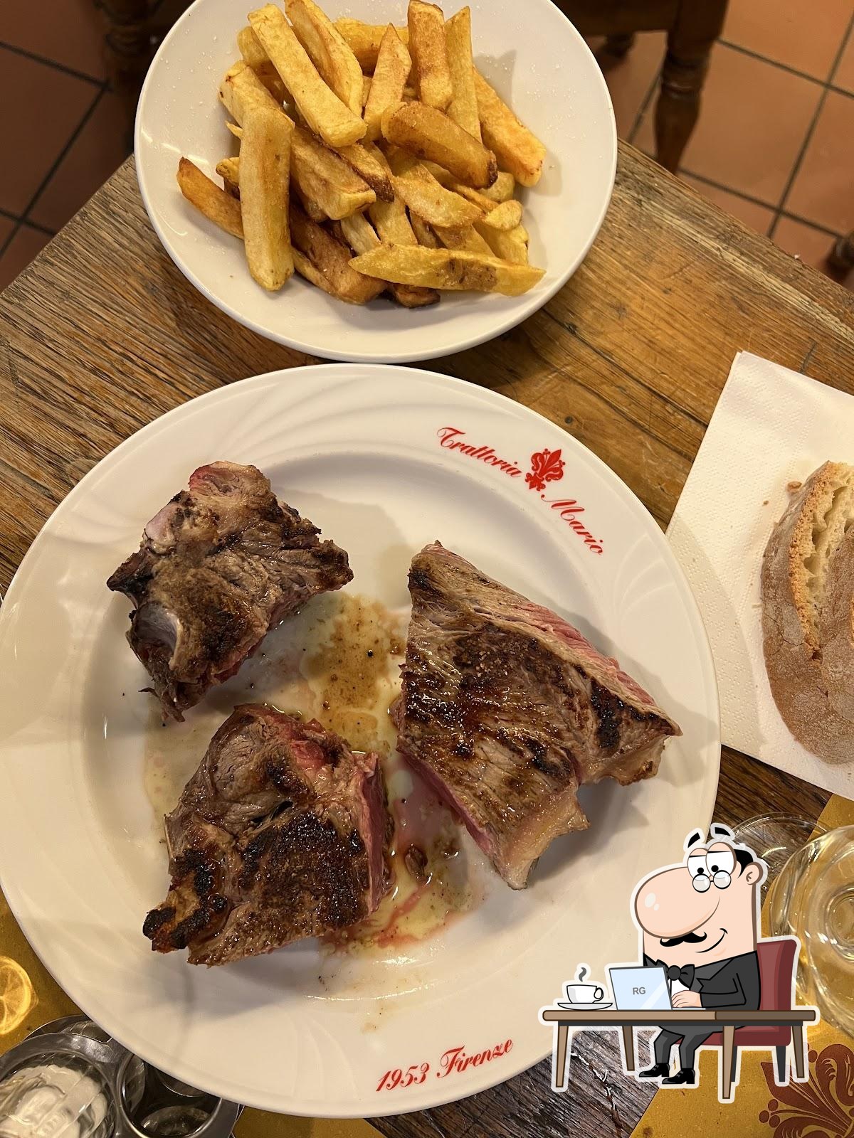 Посмотрите на внутренний интерьер "Trattoria Mario".