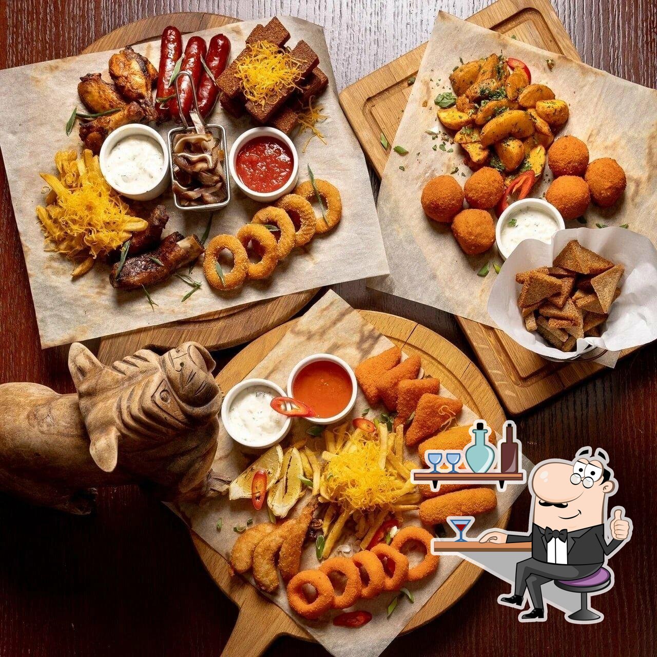 Забронируйте столик в "Бульдог".