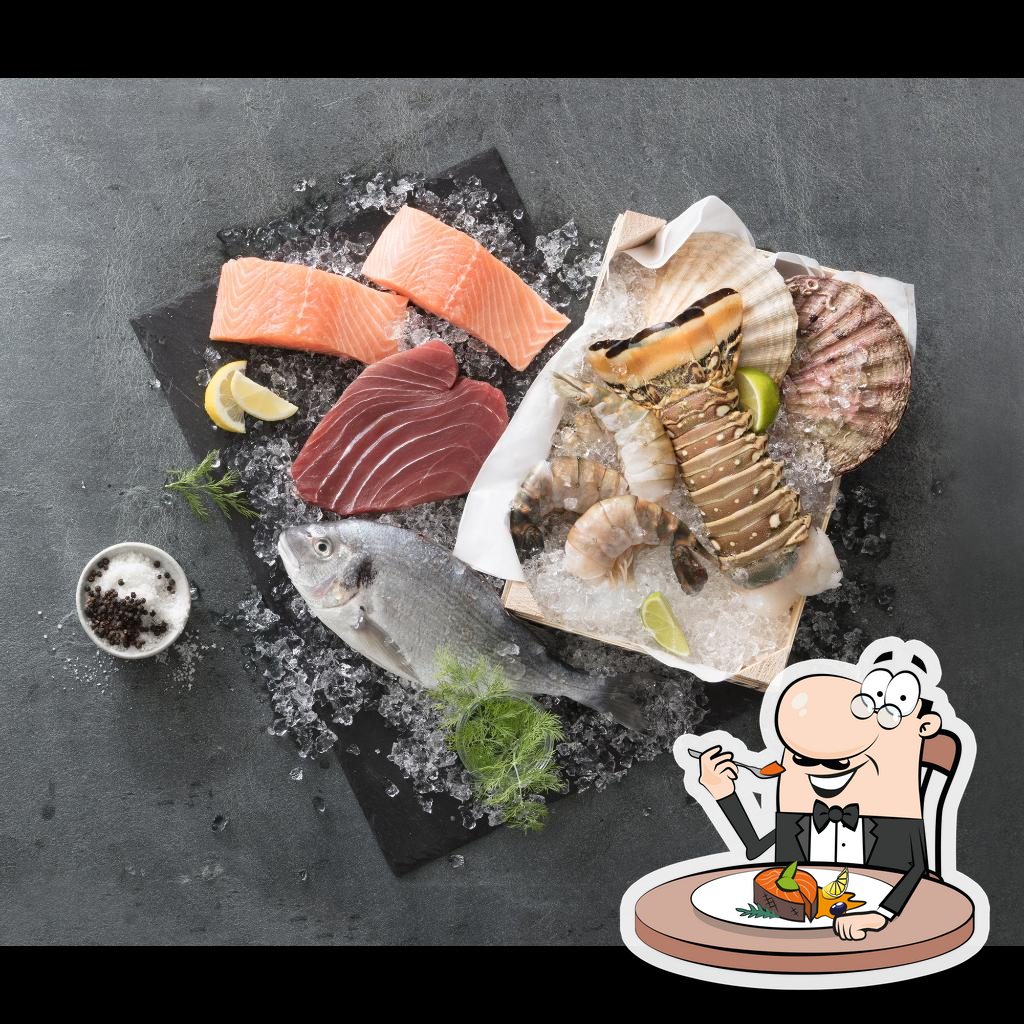 "NORDSEE" предлагает меню для любителей морепродуктов.