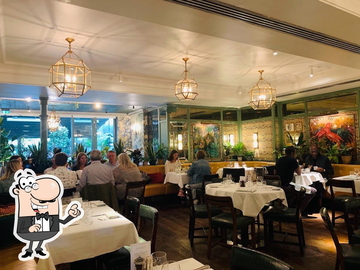 Посмотрите на внутренний интерьер "The Ivy Chelsea Garden".