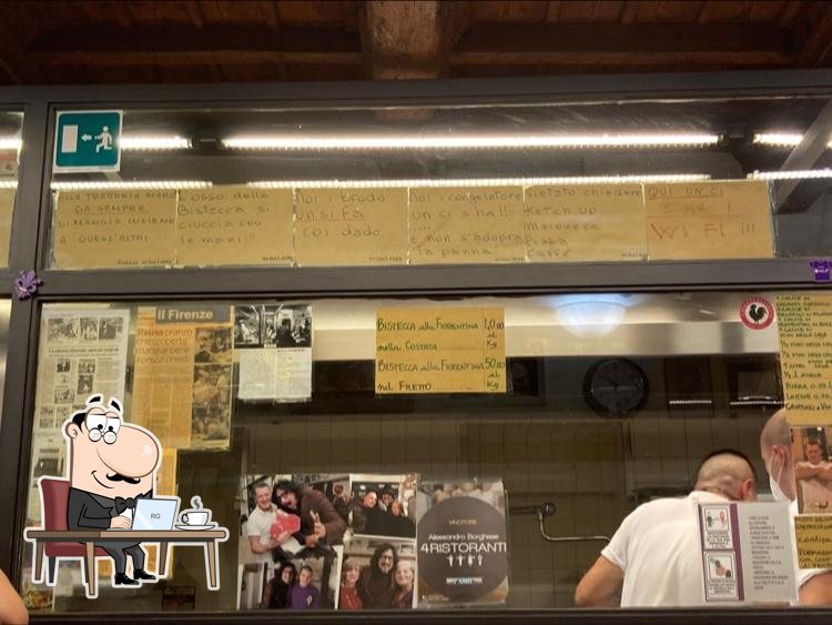 Посмотрите на внутренний интерьер "Trattoria Mario".
