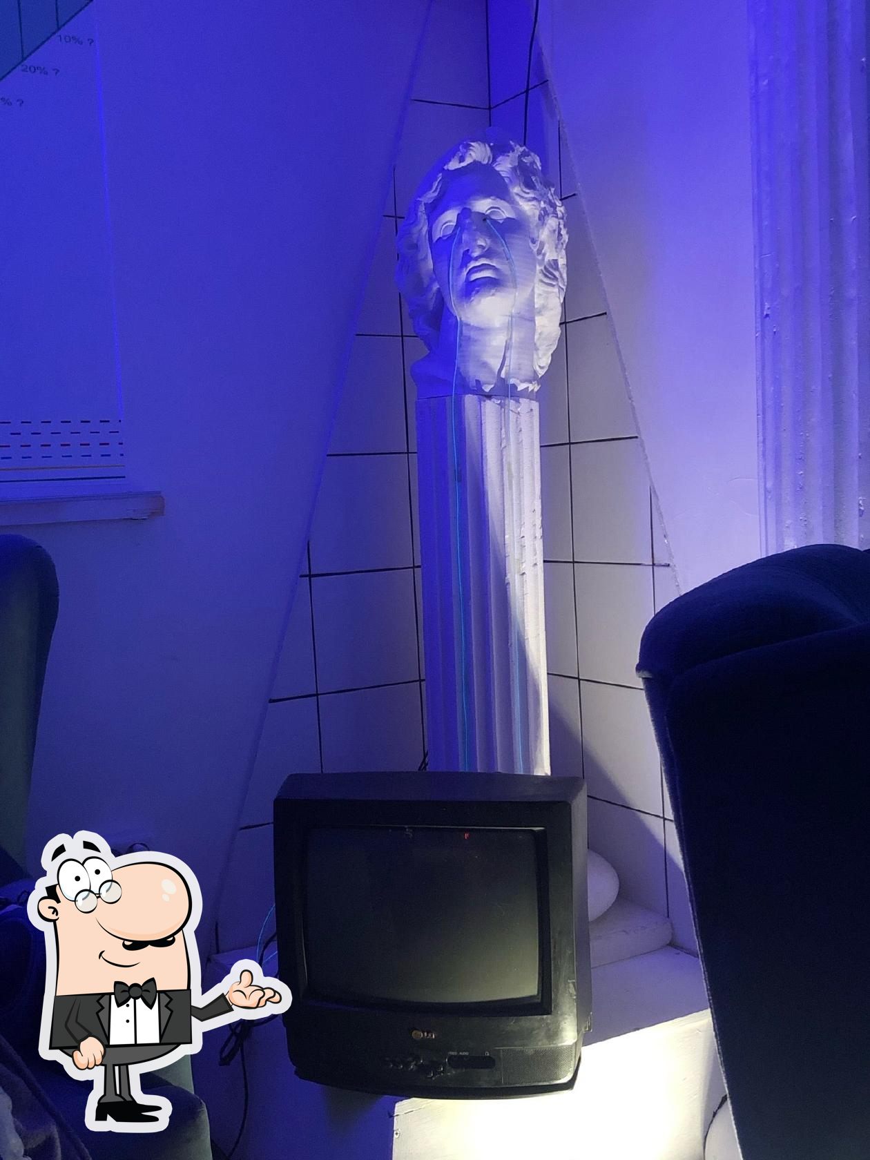 Посмотрите на внутренний интерьер "Diskette Lounge".