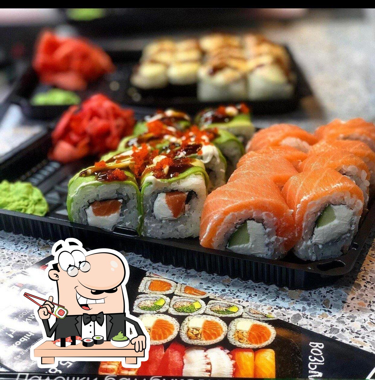 В "The Sushi Box" вы можете заказать суши.