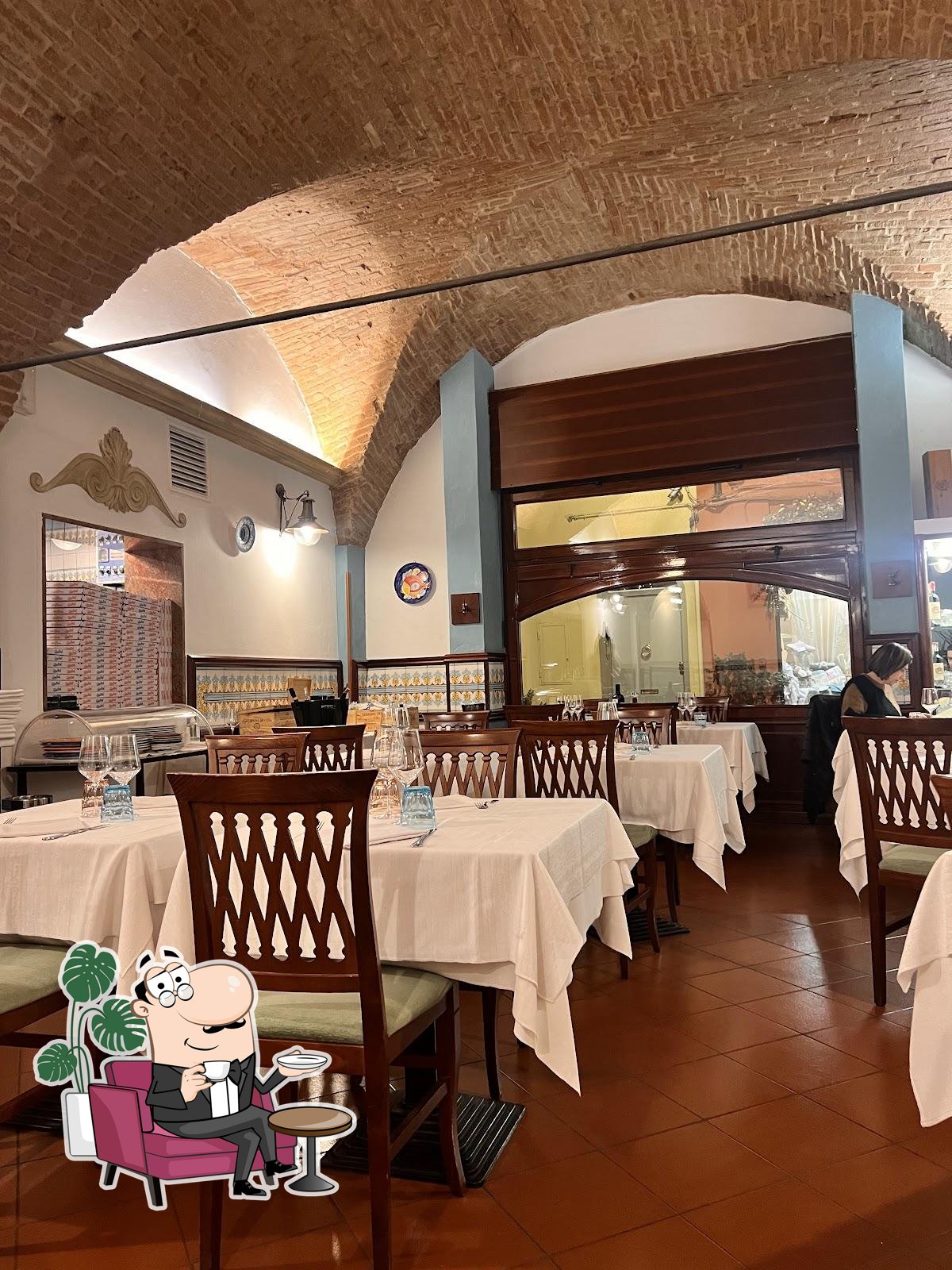 Посмотрите на внутренний интерьер "Trattoria Pizzeria La Mela".