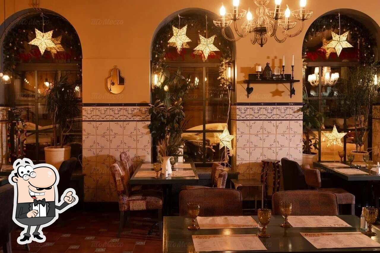 Посмотрите на внутренний интерьер "Cacio e Pepe".