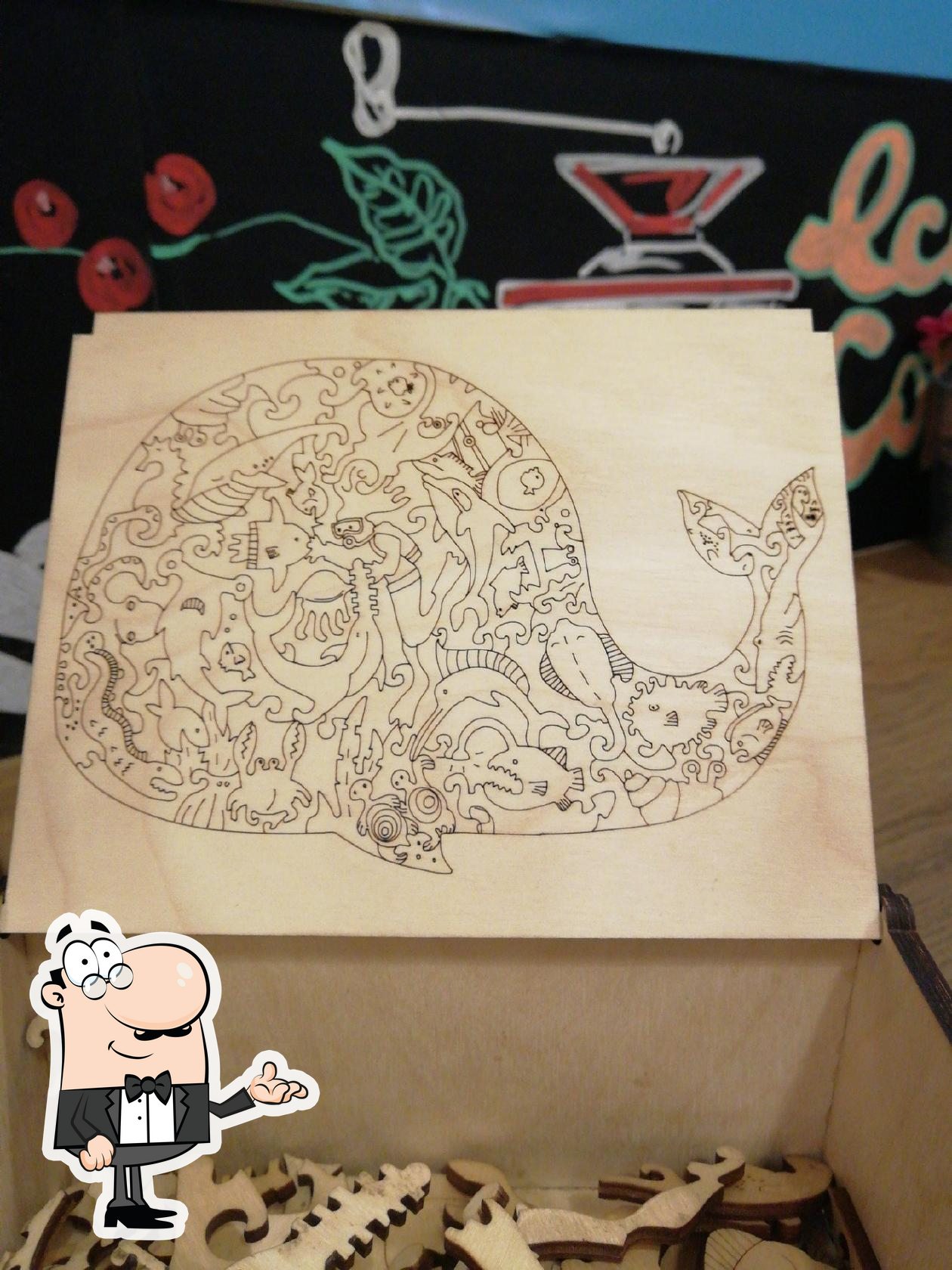 Интерьер "Кит, кофе и тепло".
