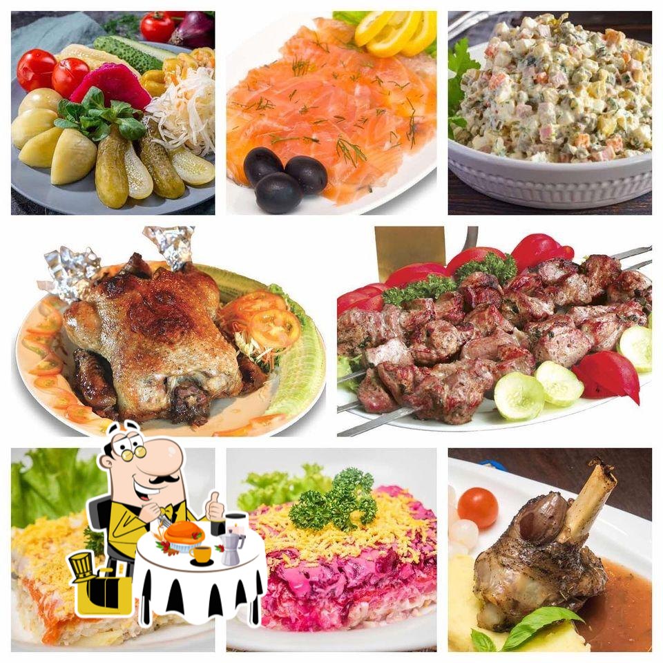 Еда в "Russian Restaurant The Tavern of 8 Horseshoes"