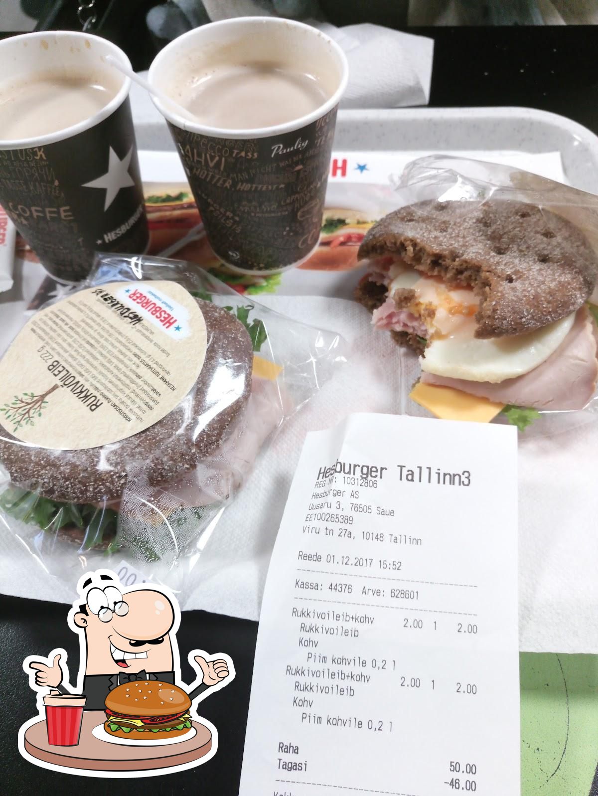 Побалуйте себя гамбургером в "Hesburger Tallinn Viru tn.".