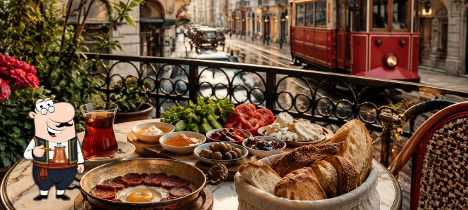 Traditional Turkish breakfast in Istanbul