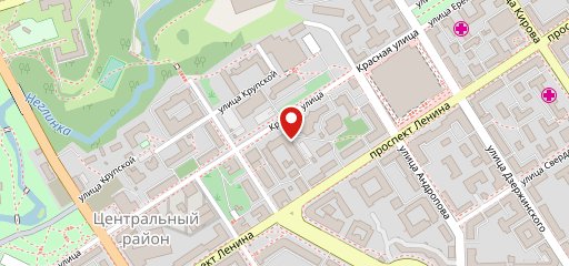 На Красной на карте