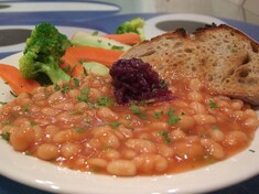 Тушеная фасоль