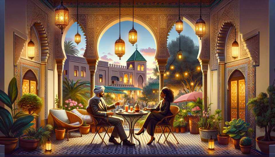 Cafés enchanteurs à Rabat : joli rendez-vous d'amour>