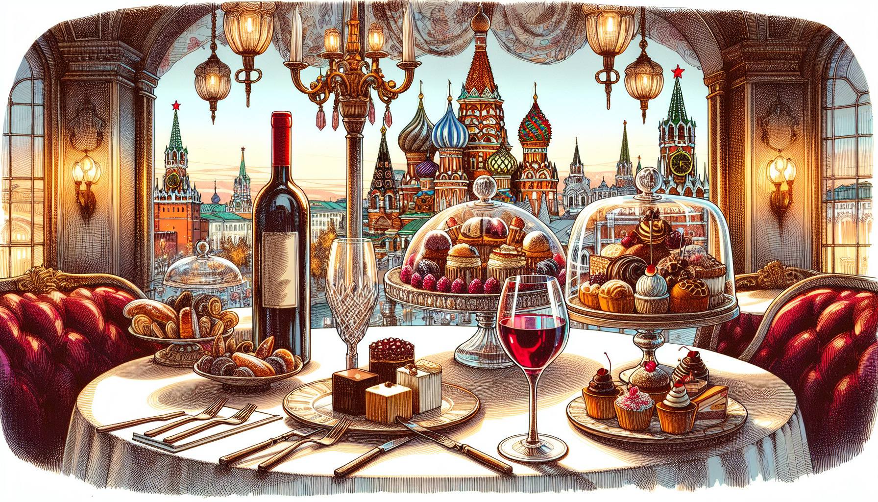 Эксклюзивные рестораны с десертами и вином