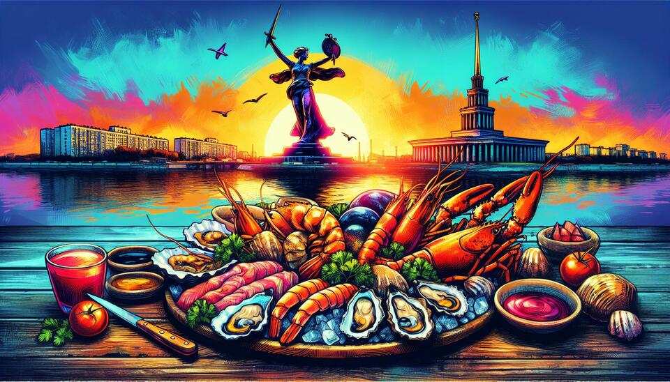 Вкусный морепродуктовый рай в Волгограде>