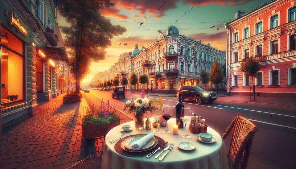 Романтический ужин на улице Профсоюзная>