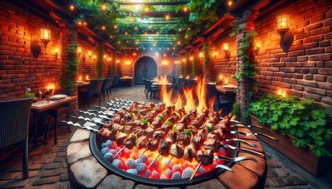 Сочные шашлыки на углях в ресторанах Симферополя