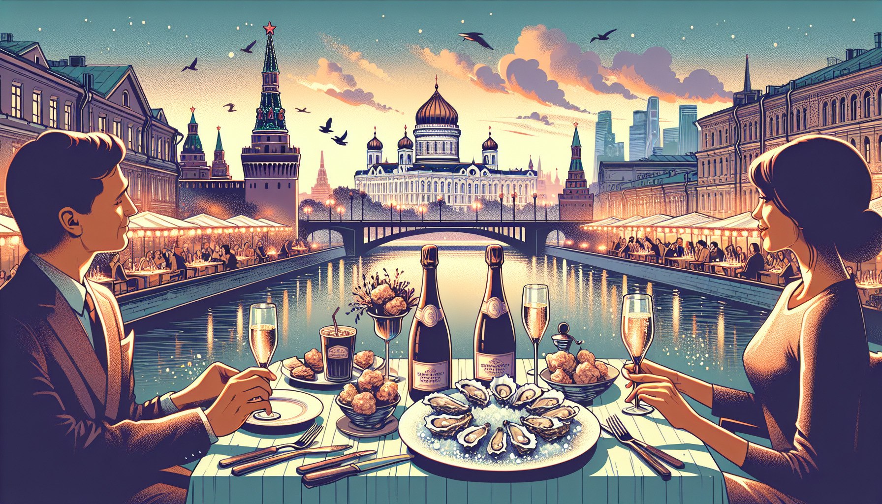 Незабываемые рестораны в Москве с шампанским и устрицами