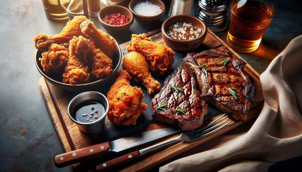 Savor Delicious Fried Chicken and Juicy Steaks Nearby!>