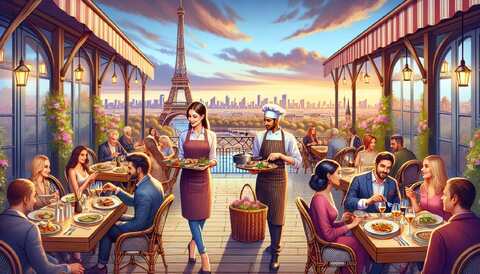 Рестораны с видом у Эйфелевой башни