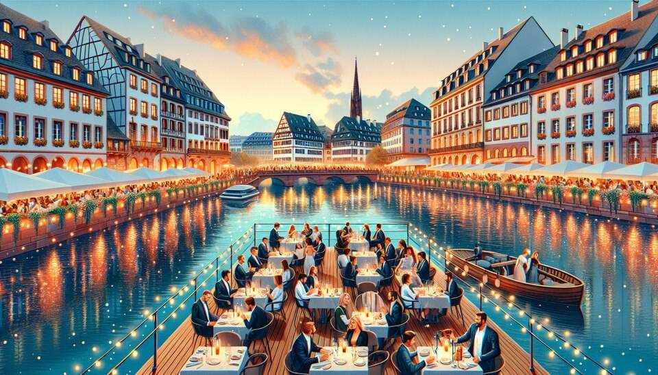Dîner à Strasbourg: Terrasses avec Vue sur l'Eau>