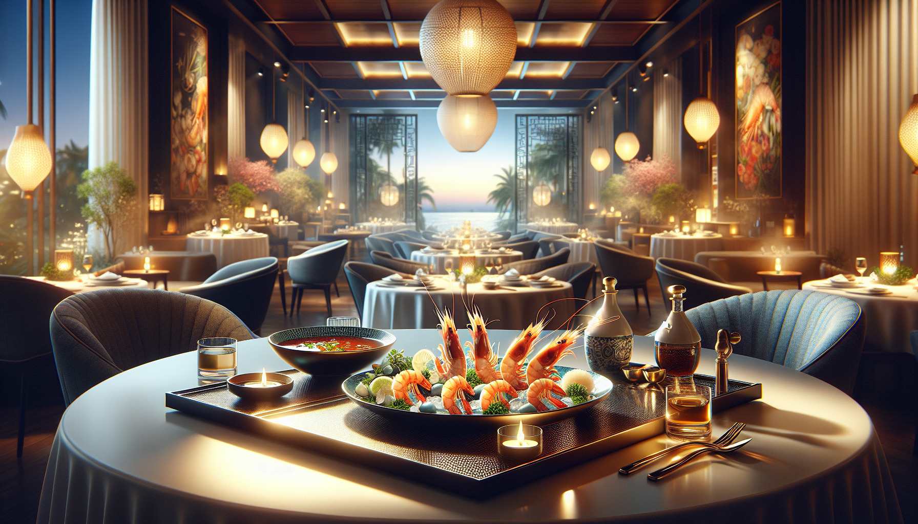 Лучшие рестораны в Сочи: креветки и соусы