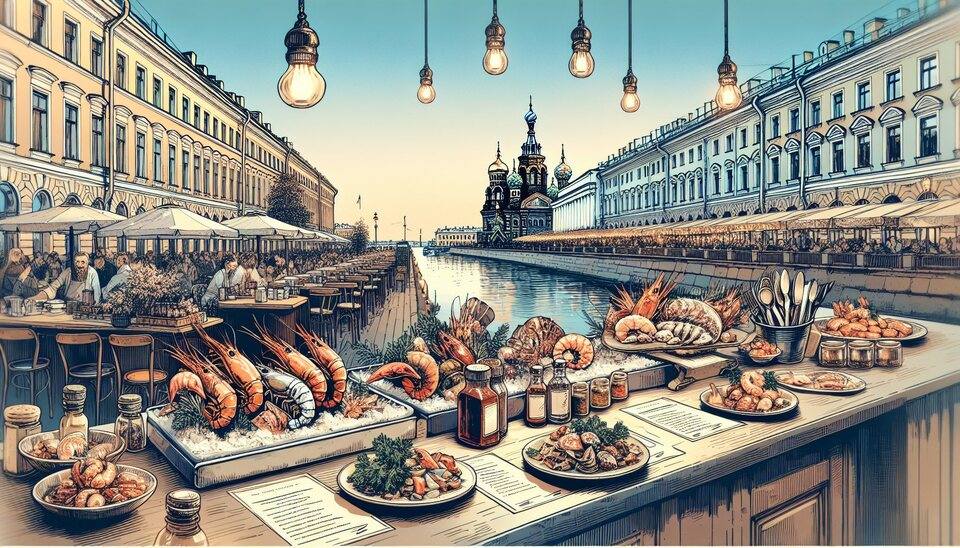 Лучшие кафе с морепродуктами в Санкт-Петербурге>