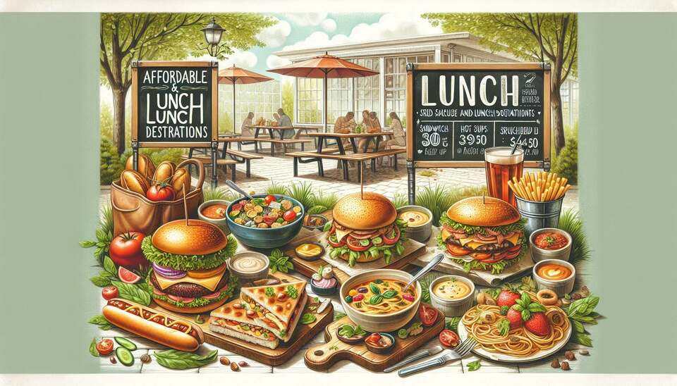 Delicious Lunch Spots at Wallet-Friendly Prices!>