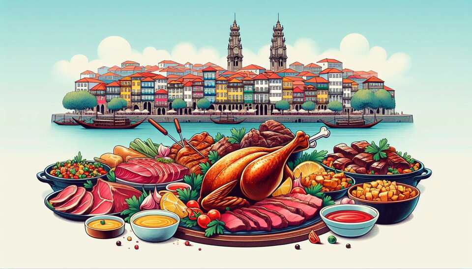 Saboreie Encontros Gastronômicos em Porto: Carne e Frango Deliciosos>
