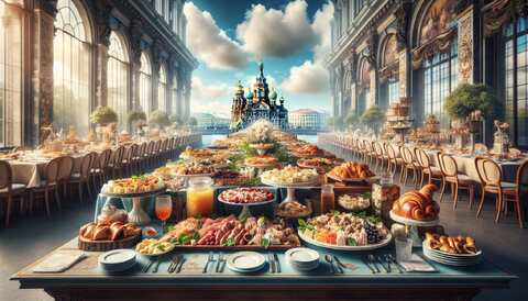 Вкусные бизнес-ланчи в Санкт-Петербурге: шведский стол