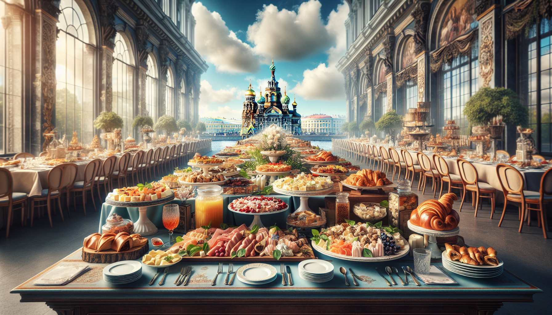 Вкусные бизнес-ланчи в Санкт-Петербурге: шведский стол