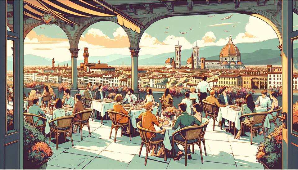Restaurants à Florence avec terrasse et vue magnifique>