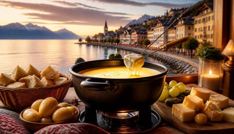 Fondue typique à prix doux à Vevey>