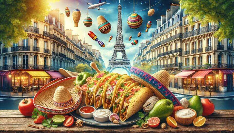 Deliciosos tacos mexicanos en la encantadora París>