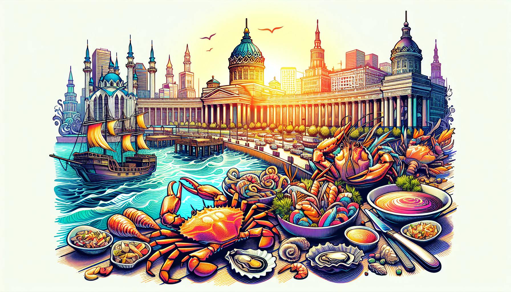 Лучшие рестораны Казани с морепродуктами