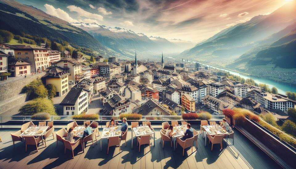 Restaurants à Sion avec vue panoramique à couper le souffle!>
