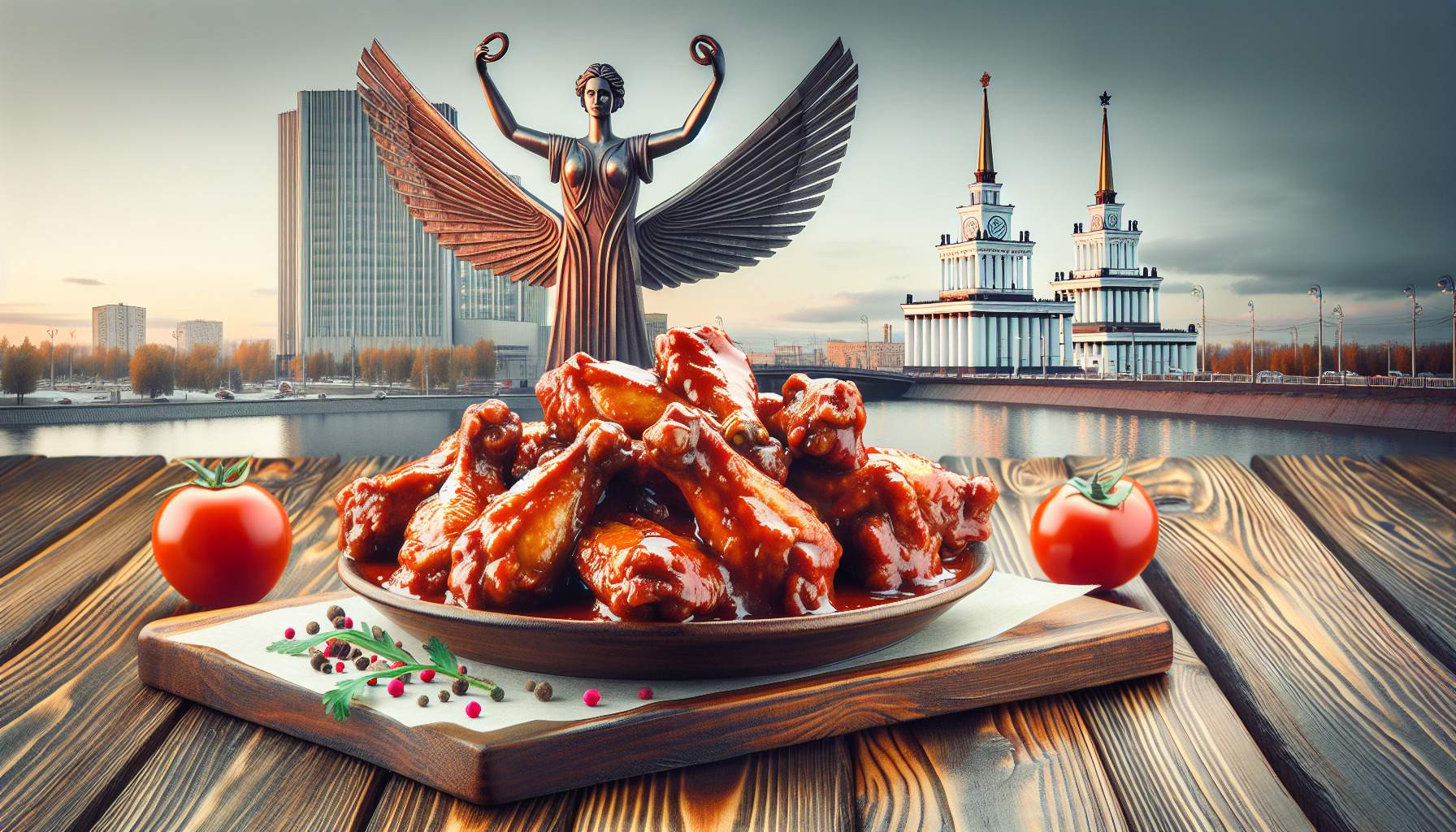Вкусные крылышки и соус в Ульяновске
