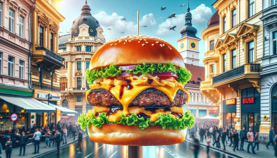 Sizzling Burgers in Bucharest's Urban Haven>