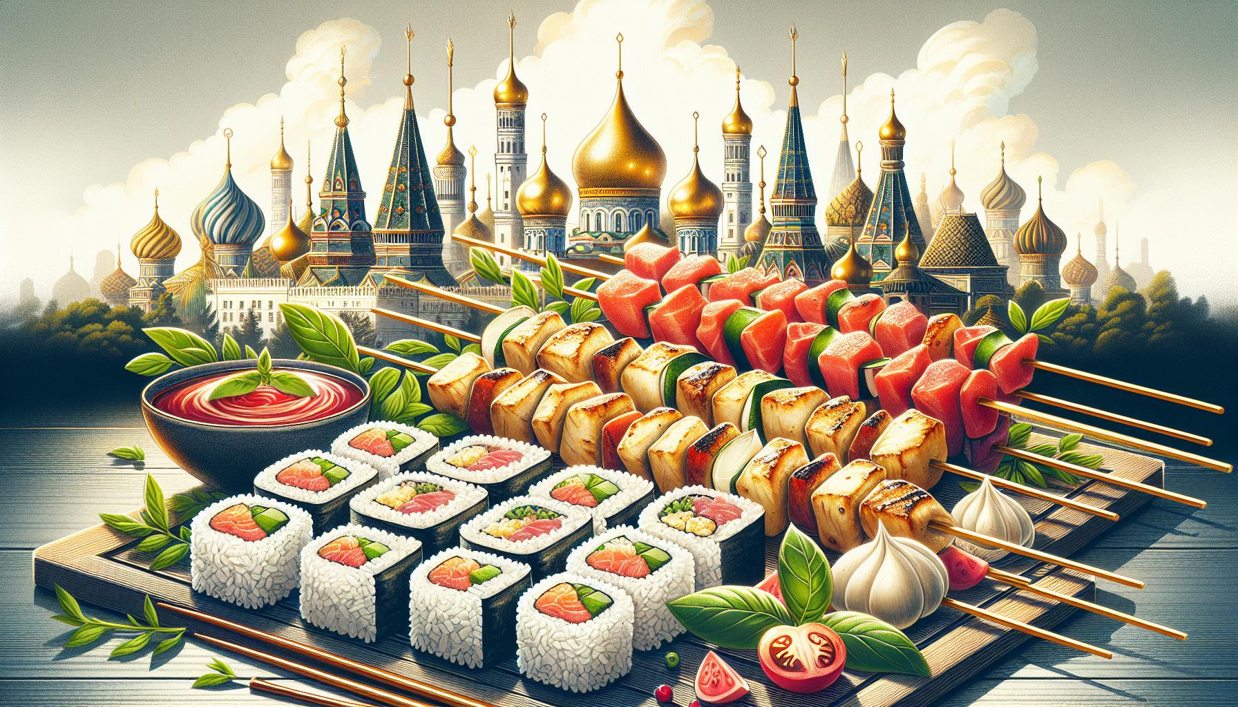 Вкусные роллы и шашлык в Элисте