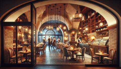 Изысканные пиццерии с красивым интерьером