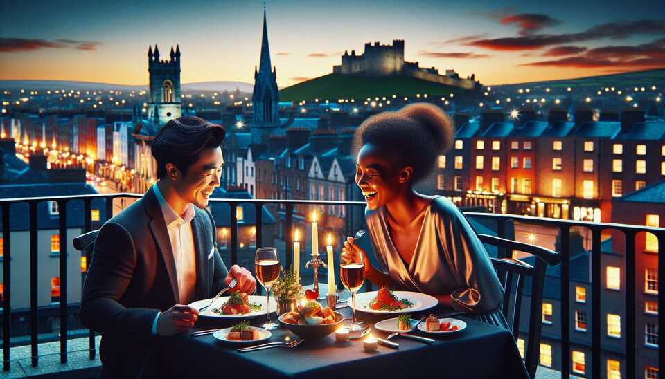 Romantic Dining in Dublin: Terrace Views and Dinner Delights>